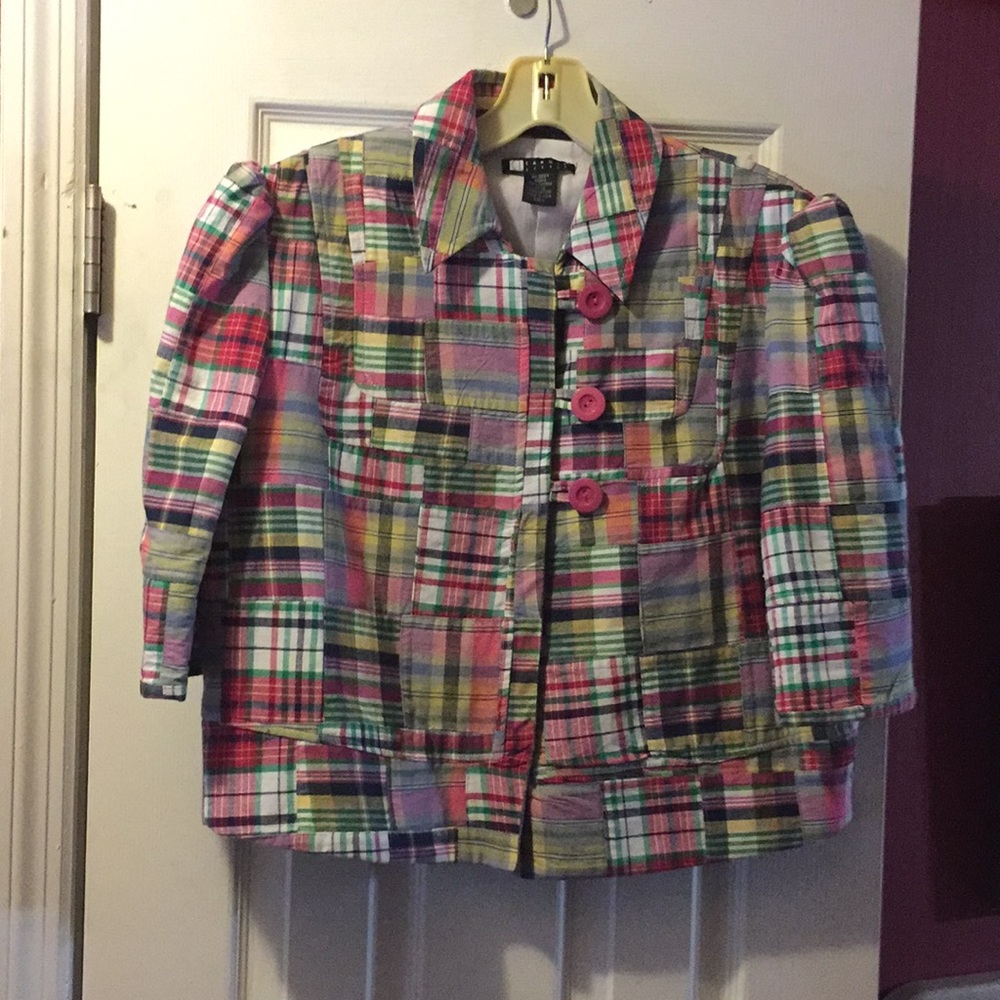 Vintage Madras 3/4 sleeve Jacket